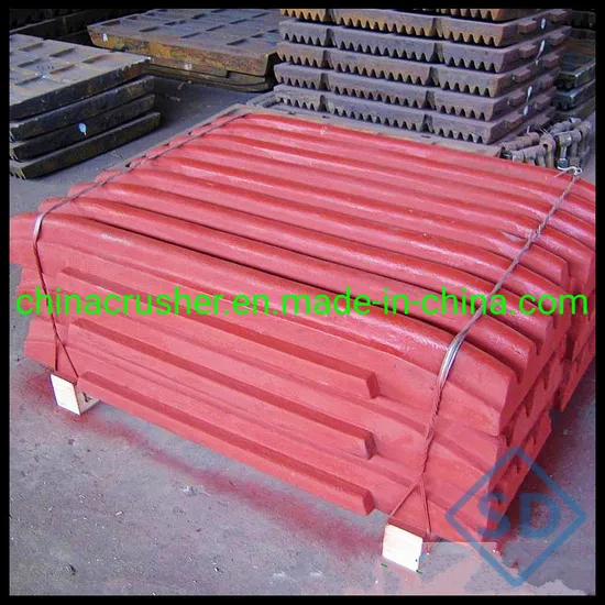 Assiette à la mâchoire pour couler de broyeur de mâchoire en pierre portant des pièces